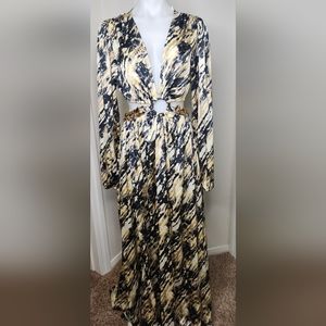 Luxxel Black and Gold Maxi Dress